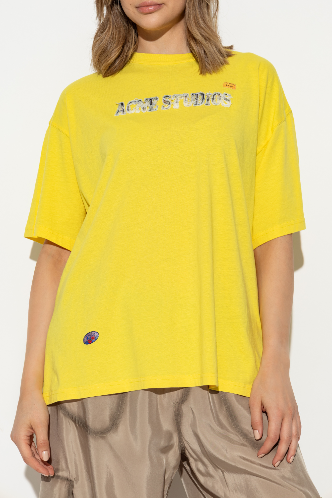 Acne Studios イエロー Tシャツ Acne Studios - Logo t-shirt - Bright Yellow